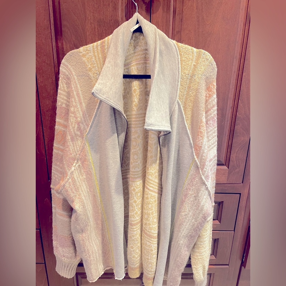 Free People Zip Front Oversized Sweater